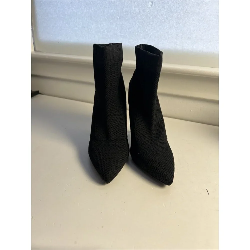 TINSTREE Set Of 2 Pointed Toe Heel Ankle Booties Stiletto Boots Black Green SZ 5 - Picture 11 of 16